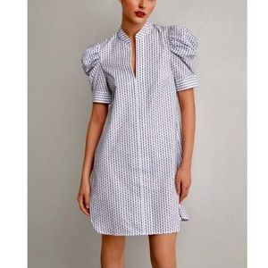 BCBG Cotton Midi Dress in White SZ M